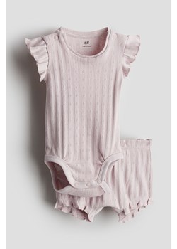 H & M - Bawełniany komplet 2-częściowy - Różowy ze sklepu H&M w kategorii Odzież dla niemowląt - zdjęcie 171537260