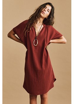 H & M - Muślinowa sukienka - Pomarańczowy ze sklepu H&M w kategorii Sukienki - zdjęcie 171537391