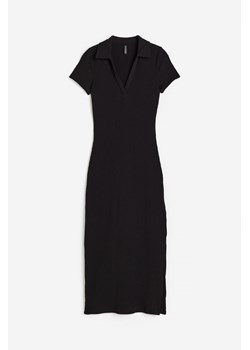 H & M - Sukienka bodycon z kołnierzykiem - Czarny ze sklepu H&M w kategorii Sukienki - zdjęcie 171537431