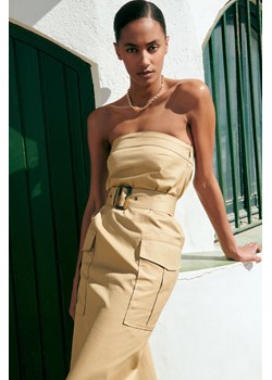 H & M - Sukienka bandeau cargo - Beżowy ze sklepu H&M w kategorii Sukienki - zdjęcie 171537484