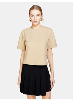 Sisley T-Shirt 3OQ6L104Q Beżowy Oversize ze sklepu MODIVO w kategorii Bluzki damskie - zdjęcie 171540863