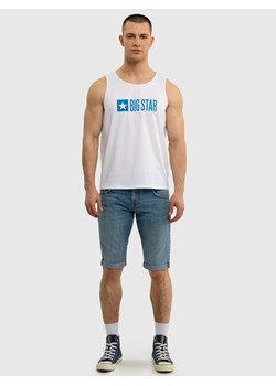 Koszulka męska bez rękawów z dużym logo BIG STAR biała Kynlee 101 ze sklepu Big Star w kategorii T-shirty męskie - zdjęcie 171541061