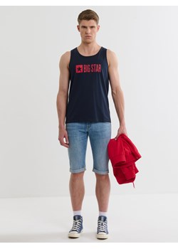 Koszulka męska bez rękawów z dużym logo BIG STAR granatowa Kynlee 403 ze sklepu Big Star w kategorii T-shirty męskie - zdjęcie 171541073