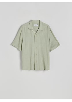 Reserved - Koszula ze struktralnej tkaniny - jasnozielony ze sklepu Reserved w kategorii Koszule męskie - zdjęcie 171543711