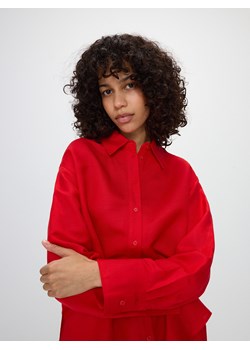 Reserved - Koszula z lnem - czerwony ze sklepu Reserved w kategorii Koszule damskie - zdjęcie 171544110