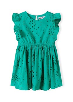 Letnia dziewczęca sukienka zielona z haftowanej tkaniny ze sklepu 5.10.15 w kategorii Sukienki dziewczęce - zdjęcie 171545981