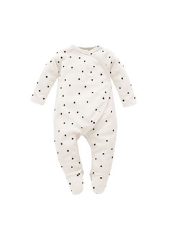 Kopertowy pajacyk niemowlęcy écru w groszki TRES BIEN - Pinokio ze sklepu 5.10.15 w kategorii Pajacyki - zdjęcie 171546113
