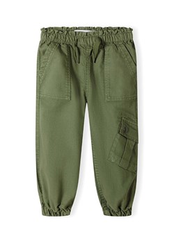 Spodnie bojówki khaki z bawełny dla małej dziewczynki ze sklepu 5.10.15 w kategorii Spodnie dziewczęce - zdjęcie 171546272
