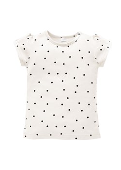 Koszulka dziewczęca écru w groszki TRES BIEN - Pinokio ze sklepu 5.10.15 w kategorii Bluzki dziewczęce - zdjęcie 171546300