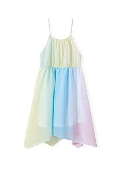 Lekka sukienka kolorowa na ramiączkach z asymetrycznym dołem ze sklepu 5.10.15 w kategorii Sukienki dziewczęce - zdjęcie 171546350