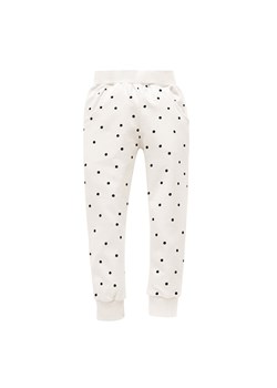 Spodnie dresowe dla dziewczynki - écru w groszki TRES BIEN - Pinokio ze sklepu 5.10.15 w kategorii Spodnie dziewczęce - zdjęcie 171546380