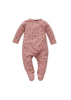 Kopertowy pajac niemowlęcy - różowy w groszki TRES BIEN - Pinokio ze sklepu 5.10.15 w kategorii Pajacyki - zdjęcie 171546431