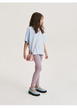 Reserved - Bawełniany t-shirt oversize - jasnoniebieski ze sklepu Reserved w kategorii Bluzki dziewczęce - zdjęcie 171546952