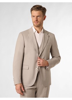 Strellson Męska kurtka modułowa - Alzer2 Mężczyźni Slim Fit beżowy wypukły wzór tkaniny ze sklepu vangraaf w kategorii Marynarki męskie - zdjęcie 171547503