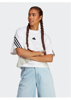 adidas T-Shirt Future Icons 3-Stripes T-Shirt IB8517 Biały Loose Fit ze sklepu MODIVO w kategorii Bluzki damskie - zdjęcie 171548544