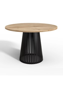 Stół okrągły Amalfi w nowoczesnym stylu z blatem z litego drewna metalowe nogi ze sklepu George Azzar w kategorii Stoły - zdjęcie 171548923