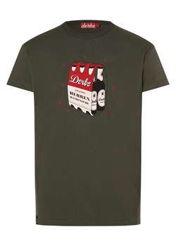 Derbe T-shirt - Torebka męska Mężczyźni Bawełna oliwkowy nadruk ze sklepu vangraaf w kategorii T-shirty męskie - zdjęcie 171552284