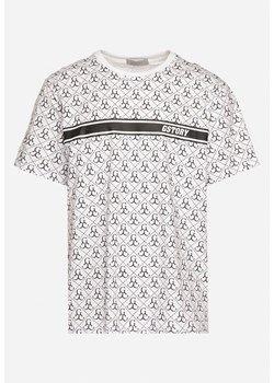 Biała Bawełniana Koszulka z Krótkim Rękawem i Nadrukiem Timamie ze sklepu Born2be Odzież w kategorii T-shirty męskie - zdjęcie 171552743