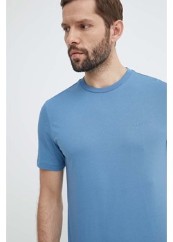 BOSS t-shirt bawełniany kolor niebieski 50468347 ze sklepu ANSWEAR.com w kategorii T-shirty męskie - zdjęcie 171552831