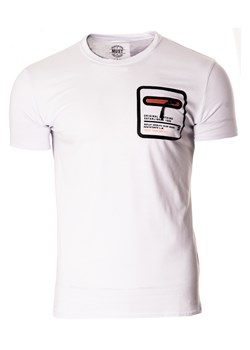 Męska koszulka T-876 - biała ze sklepu Risardi w kategorii T-shirty męskie - zdjęcie 171554043