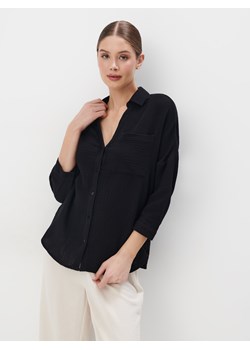 Mohito - Muślinowa czarna koszula - czarny ze sklepu Mohito w kategorii Koszule damskie - zdjęcie 171554213