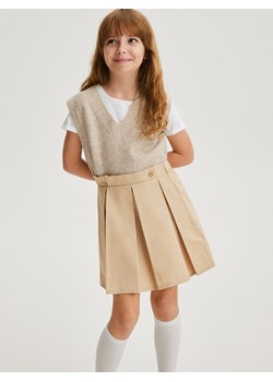 Reserved - Plisowana spódnica - beżowy ze sklepu Reserved w kategorii Spódnice dziewczęce - zdjęcie 171554792