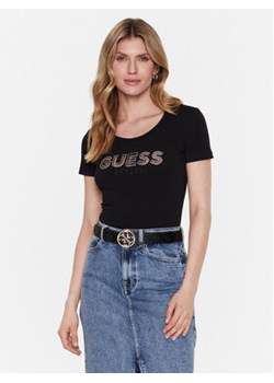 Guess T-Shirt Mesh Logo W3GI35 J1300 Czarny Slim Fit ze sklepu MODIVO w kategorii Bluzki damskie - zdjęcie 171556090
