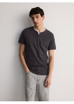 Reserved - T-shirt slim fit - szary ze sklepu Reserved w kategorii T-shirty męskie - zdjęcie 171556540
