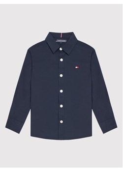 Tommy Hilfiger Koszula Solid Poplin KB0KB06965 M Granatowy Slim Fit ze sklepu MODIVO w kategorii Koszule chłopięce - zdjęcie 171556974