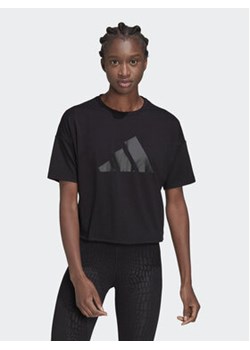 adidas T-Shirt Train Icons 3 Bar Logo T-Shirt HD8973 Czarny Regular Fit ze sklepu MODIVO w kategorii Bluzki damskie - zdjęcie 171557021