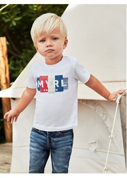 Mayoral T-Shirt 106 Biały Regular Fit ze sklepu MODIVO w kategorii Koszulki niemowlęce - zdjęcie 171557044