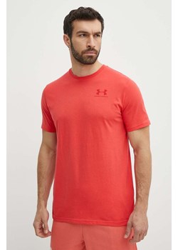 Under Armour t-shirt męski kolor czerwony z nadrukiem 1326799 ze sklepu ANSWEAR.com w kategorii T-shirty męskie - zdjęcie 171558111