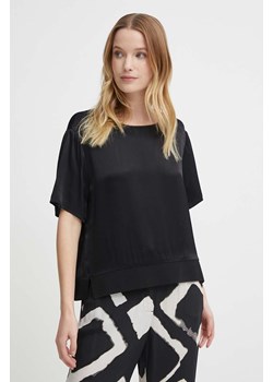 Sisley bluzka damska kolor czarny gładka ze sklepu ANSWEAR.com w kategorii Bluzki damskie - zdjęcie 171558311