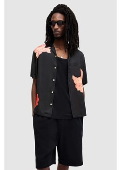 AllSaints koszula ROZE SS SHIRT męska kolor czarny relaxed M033SA ze sklepu ANSWEAR.com w kategorii Koszule męskie - zdjęcie 171558414