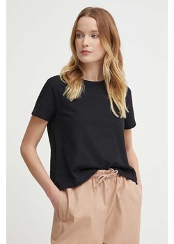 Sisley t-shirt bawełniany damski kolor czarny ze sklepu ANSWEAR.com w kategorii Bluzki damskie - zdjęcie 171559032