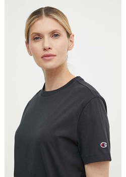 Champion t-shirt bawełniany damski kolor czarny 117207 ze sklepu ANSWEAR.com w kategorii Bluzki damskie - zdjęcie 171559121