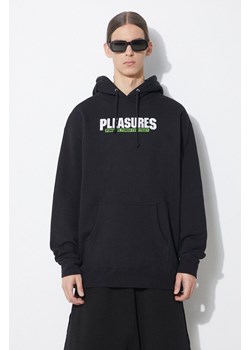 PLEASURES bluza Punish Hoodie męska kolor czarny z kapturem z nadrukiem P24SP054.BLACK ze sklepu PRM w kategorii Bluzy męskie - zdjęcie 171559922
