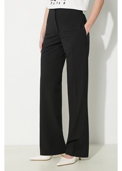 JW Anderson spodnie wełniane Front Pocket Straight Trousers kolor czarny proste medium waist TR0332.PG1321.999 ze sklepu PRM w kategorii Spodnie damskie - zdjęcie 171560323