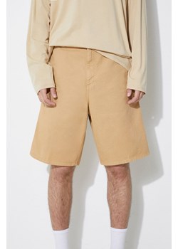 Carhartt WIP szorty bawełniane Single Knee Short kolor beżowy I031504.1YHGD ze sklepu PRM w kategorii Spodenki męskie - zdjęcie 171560421