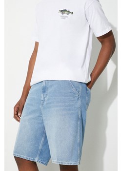 Carhartt WIP szorty jeansowe Simple Short męskie kolor niebieski I033333.01ZO ze sklepu PRM w kategorii Spodenki męskie - zdjęcie 171560433