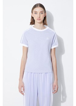 adidas Originals t-shirt damski kolor fioletowy IR8108 ze sklepu PRM w kategorii Bluzki damskie - zdjęcie 171560470