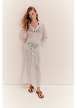 H & M - Sukienka o wyglądzie szydełkowej robótki - Biały ze sklepu H&M w kategorii Odzież plażowa - zdjęcie 171560563
