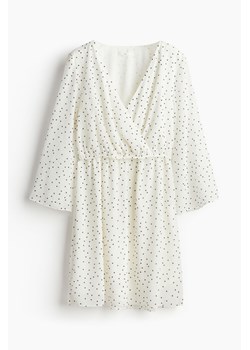 H & M - MAMA Szyfonowa sukienka dla karmiącej - Biały ze sklepu H&M w kategorii Sukienki ciążowe - zdjęcie 171560571