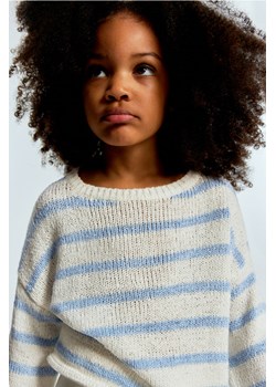 H & M - Sweter ze zrolowanymi brzegami - Biały ze sklepu H&M w kategorii Swetry dziewczęce - zdjęcie 171560612