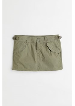 H & M - Bawełniana spódnica utility - Zielony ze sklepu H&M w kategorii Spódnice - zdjęcie 171560621