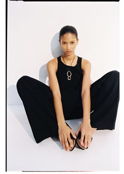 H & M - Top z jedwabnej krepy - Czarny ze sklepu H&M w kategorii Bluzki damskie - zdjęcie 171560693