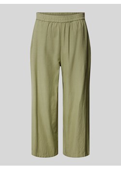 Spodnie materiałowe z szeroką,skróconą nogawką model ‘PRISILLA’ ze sklepu Peek&Cloppenburg  w kategorii Spodnie damskie - zdjęcie 171561124