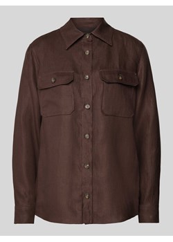 Bluzka koszulowa z kieszeniami na piersi model ‘VALDA’ ze sklepu Peek&Cloppenburg  w kategorii Koszule damskie - zdjęcie 171561241