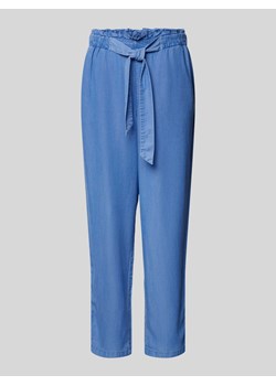 Spodnie typu paperbag z lyocellu z wiązanym paskiem ze sklepu Peek&Cloppenburg  w kategorii Spodnie damskie - zdjęcie 171561512