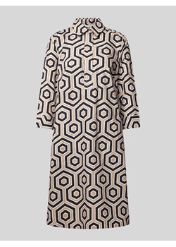 Sukienka koszulowa o długości do kolan ze wzorem na całej powierzchni ze sklepu Peek&Cloppenburg  w kategorii Sukienki - zdjęcie 171561520